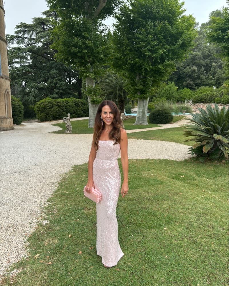 Pink Sequin Reformation Frankie Dress 00 - Image 4