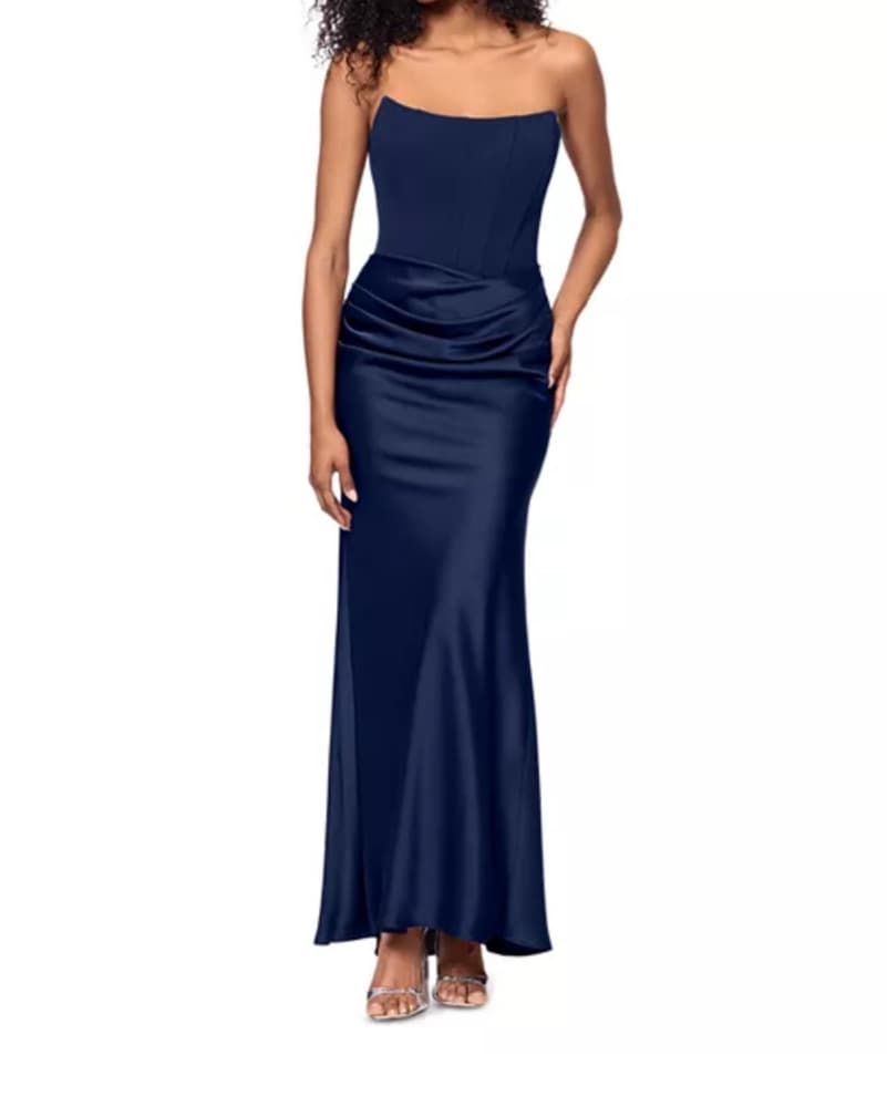 Navy Formal Corset Dress - Image 1