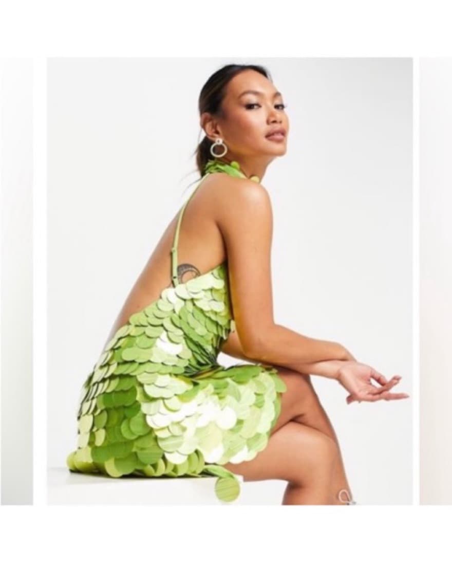 Disco Halter Dress - Image 2