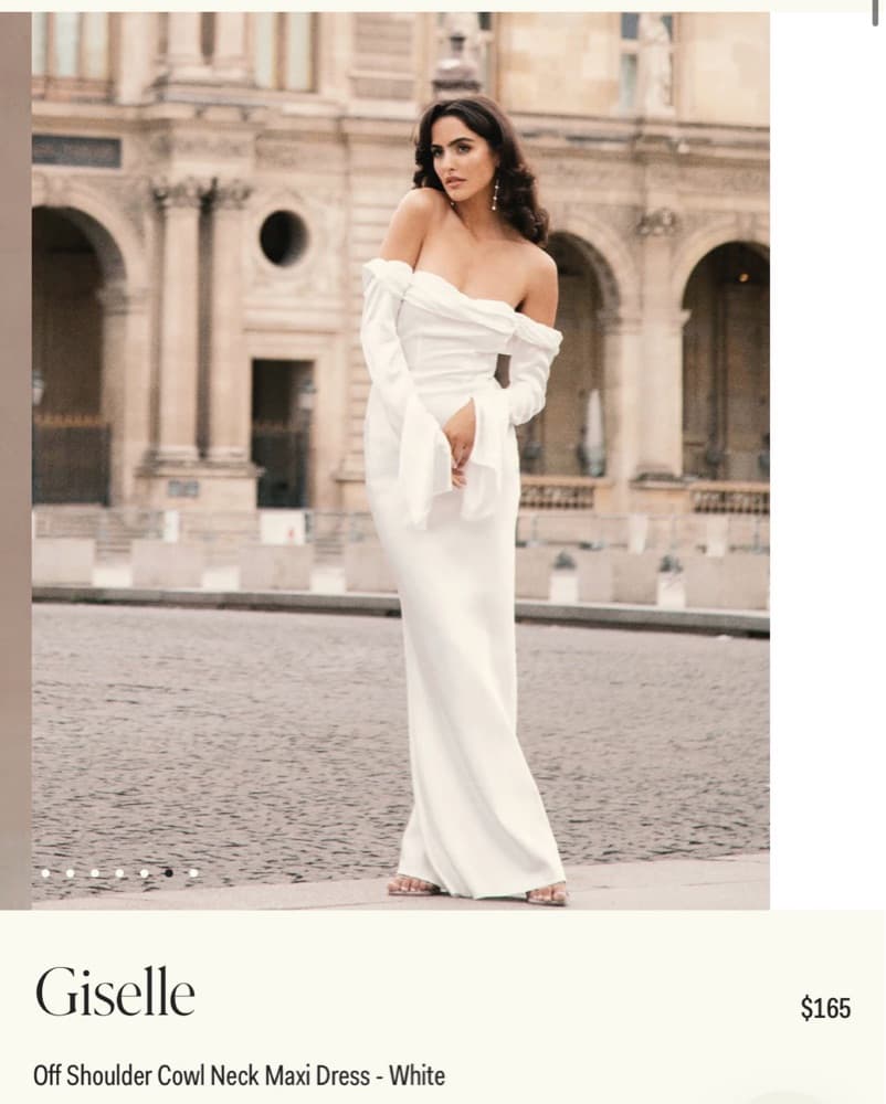Giselle Off Shoulder Cowl Neck Maxi Dres - Image 1