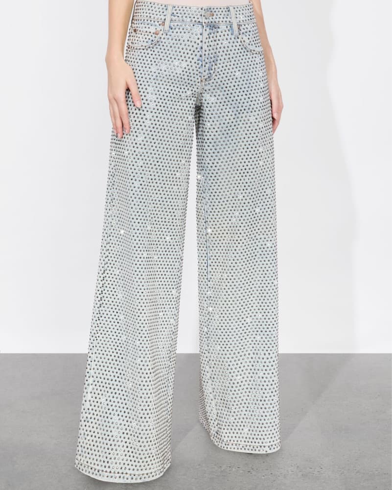 Alice + Olivia Heatset Studded Jeans - Image 1