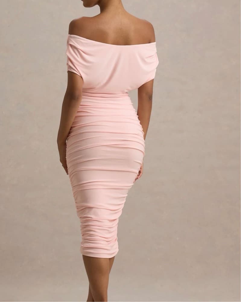 Alluring Ruched Midi Dress - Image 2
