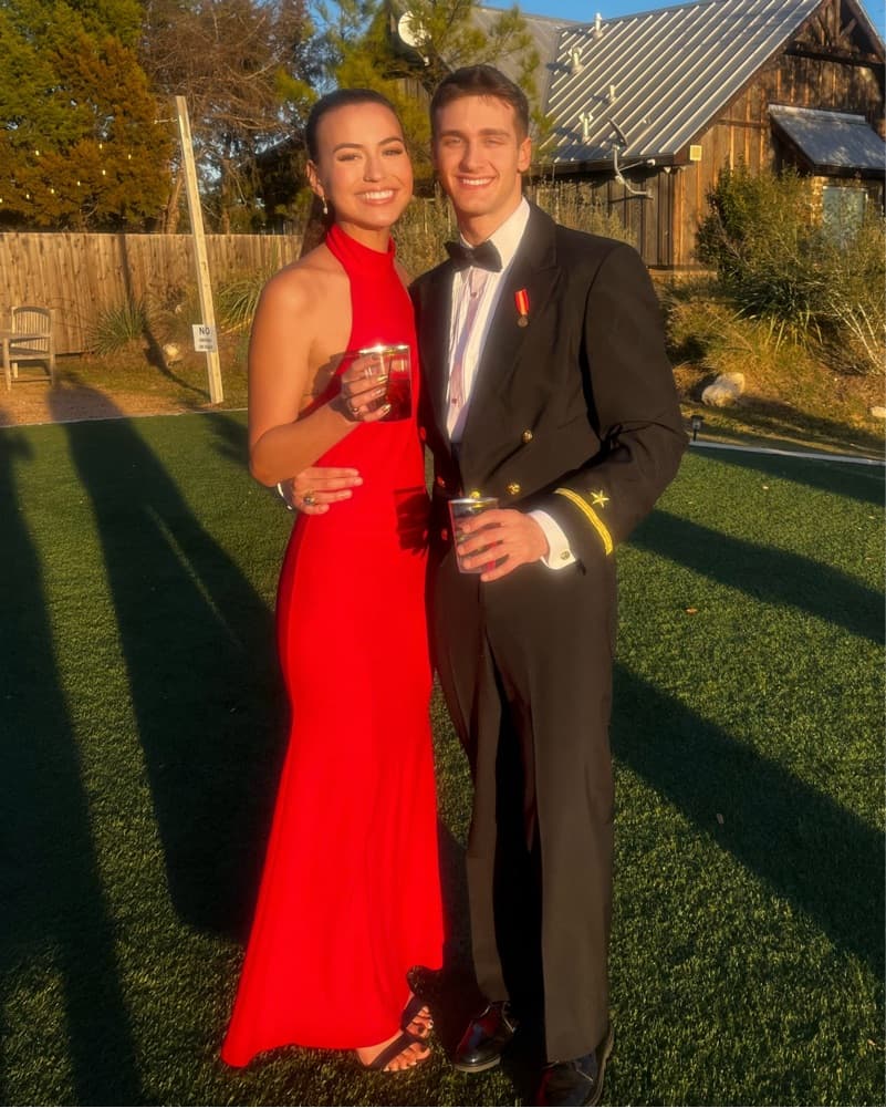 Elegant Red Halter Gown - Image 1