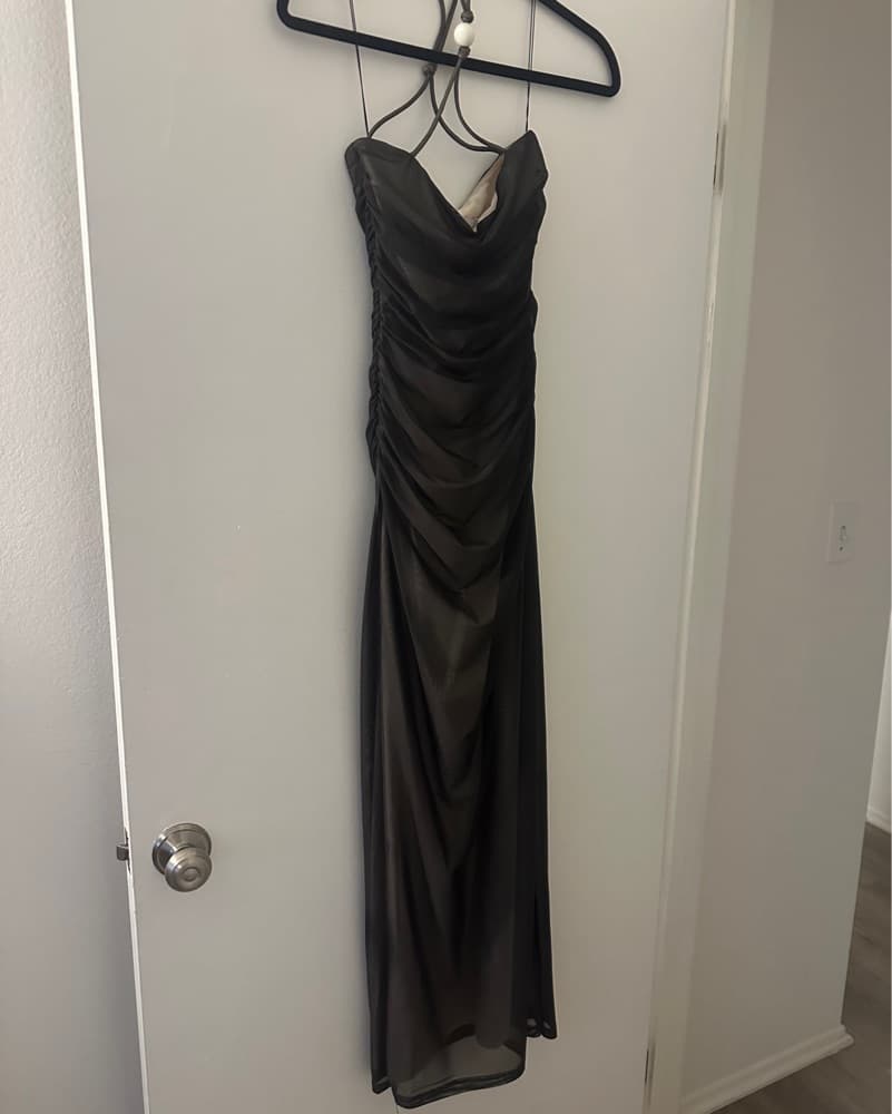 Significant Other Ruched Mesh Maxi - Image 4