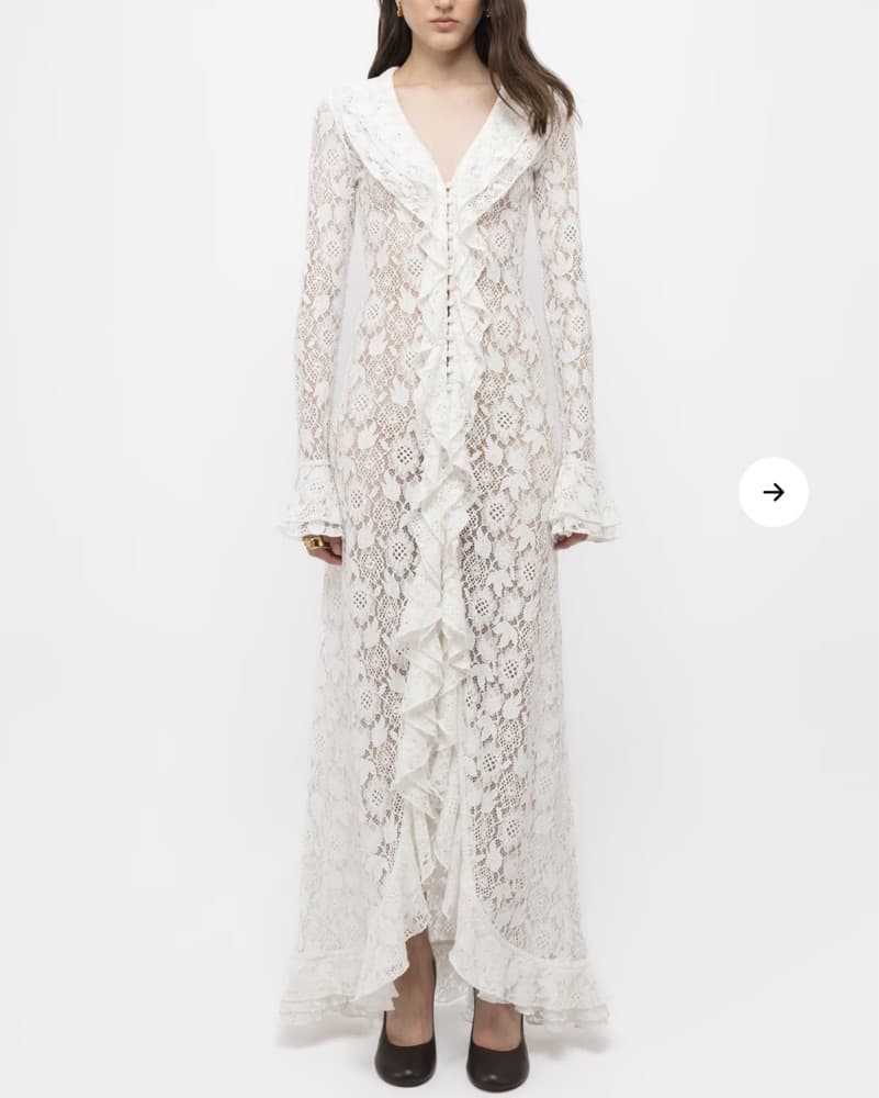 ARAKII White Ruffle Maxi Lily Dressa - Image 5
