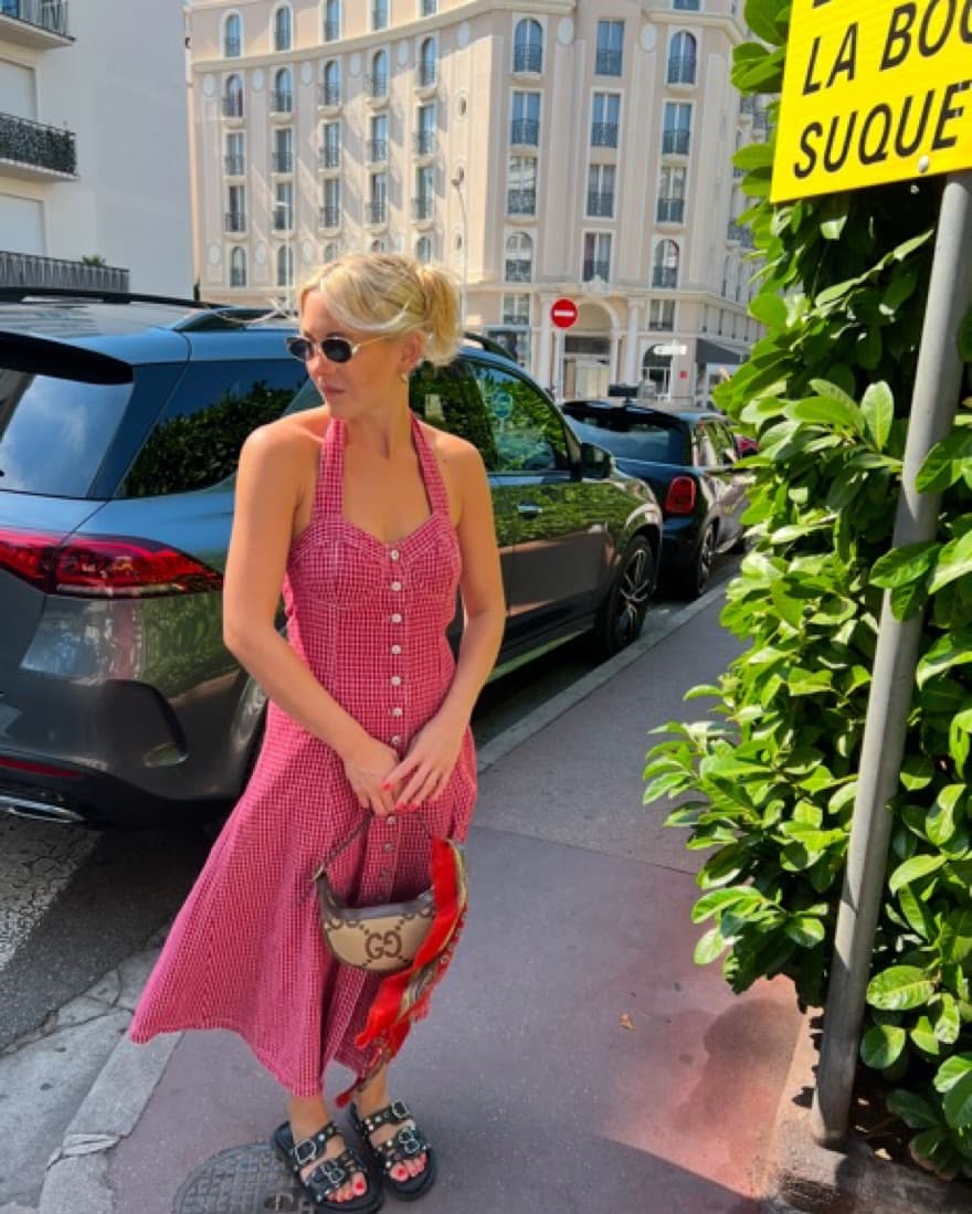 Vintage Red Maxi Dress - Image 2