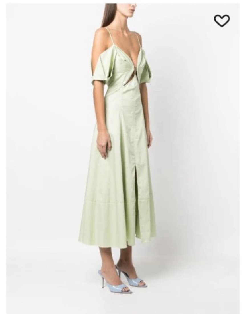 Cult Gaia Green Dina Cutout Dress - Image 3