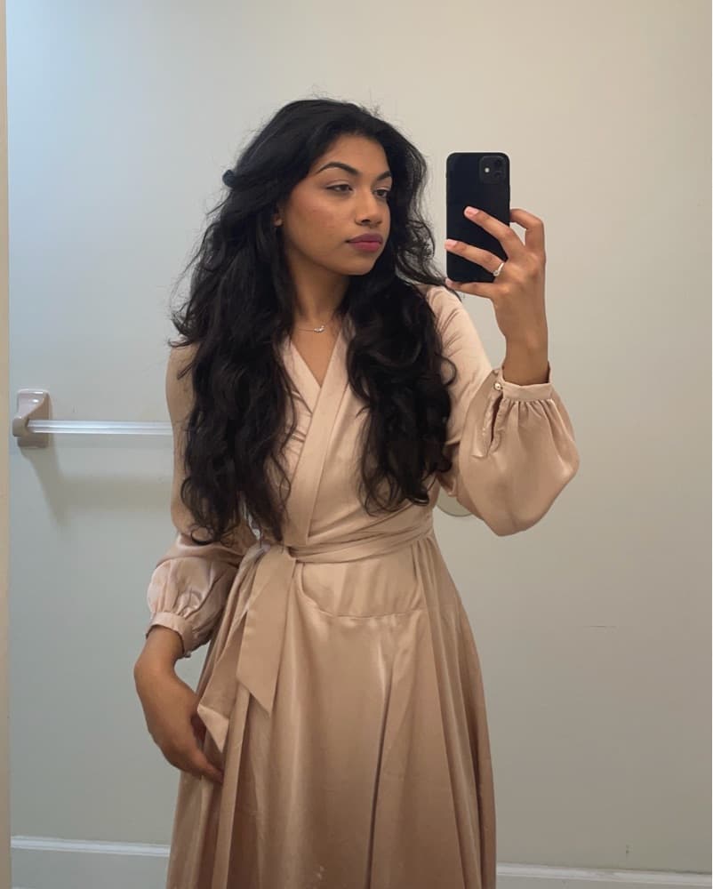 Satin Wrap Dress - Image 2