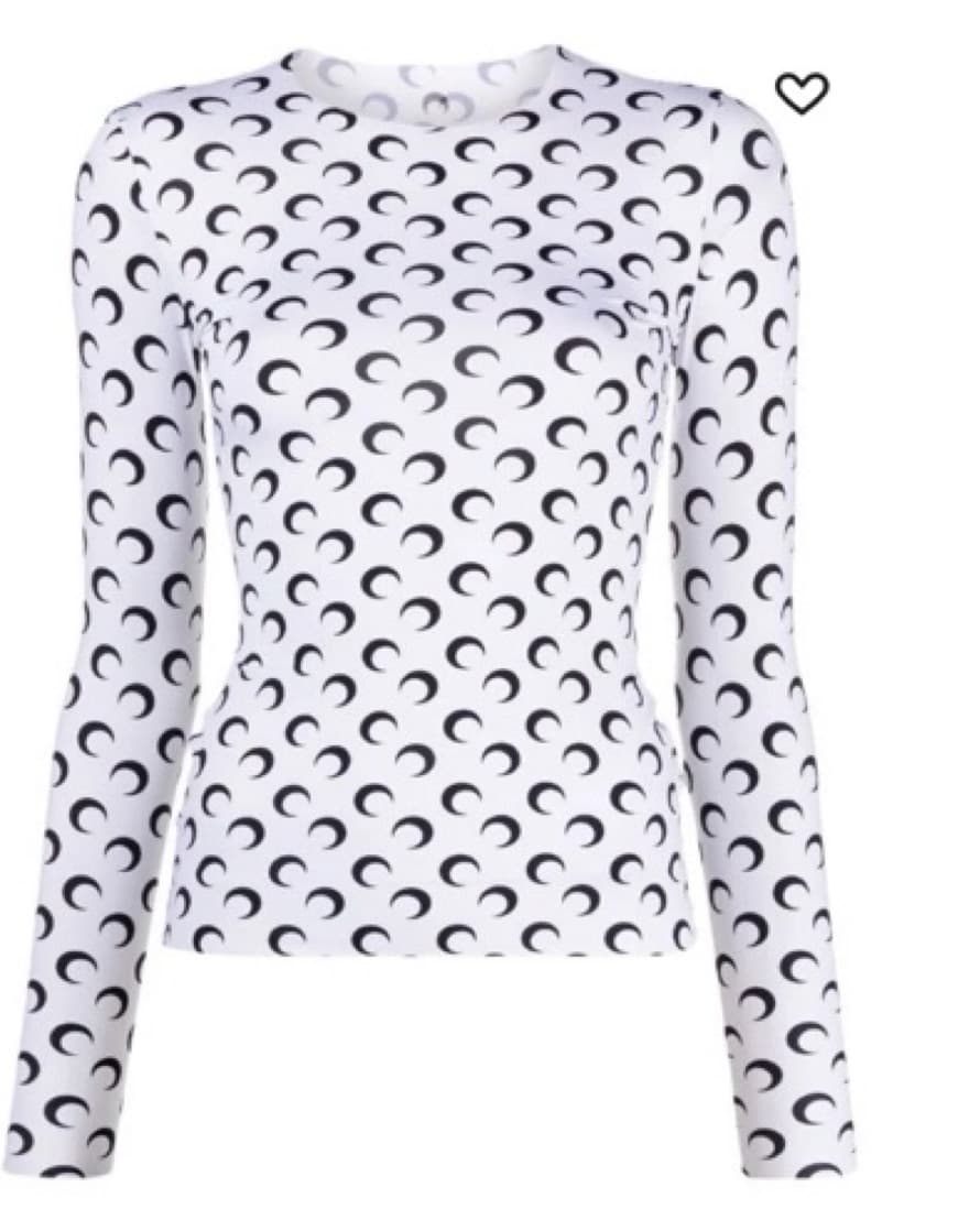 Marine Serre Crescent Moon-print top - Image 1