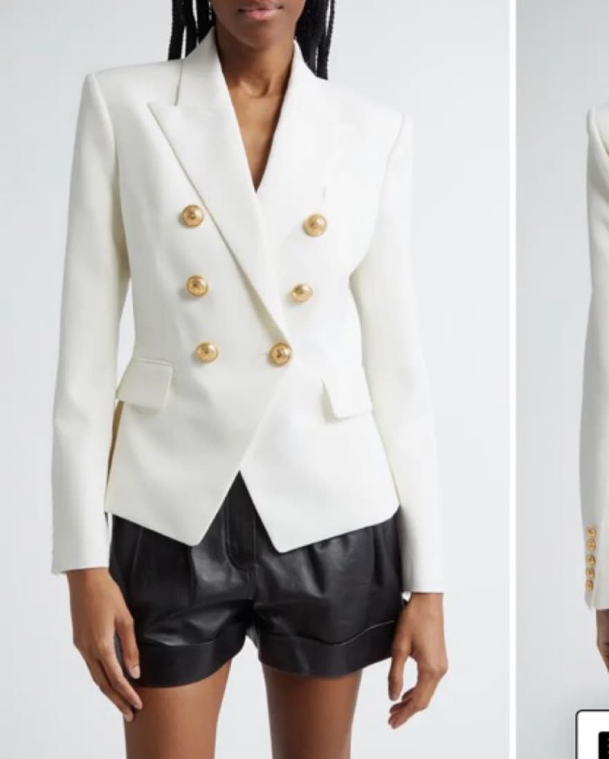 BALMAIN white Blazer Golden Buttons - Image 1