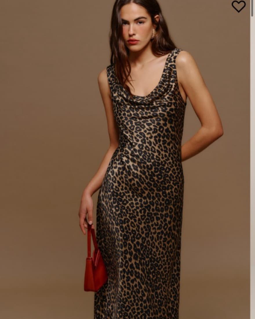 Reformation Leopard Silk Dress  - Image 1