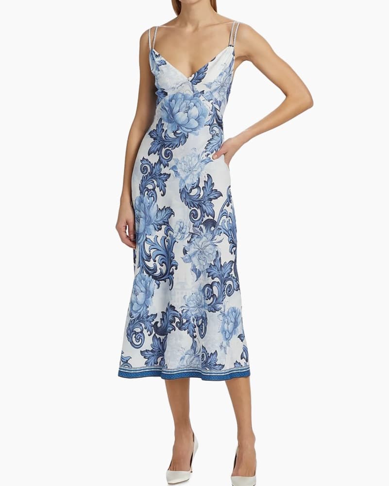 Alice And Olivia Kiro Slip Dress Blue XS - Image 1