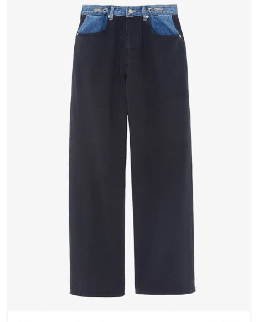 The Frankie Shop Hayla Contrast Denim - Image 2