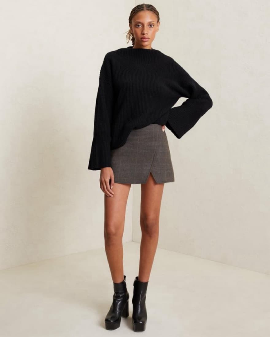 A.L.C. Rylee Mini Skirt Charcoal Multi - Image 1