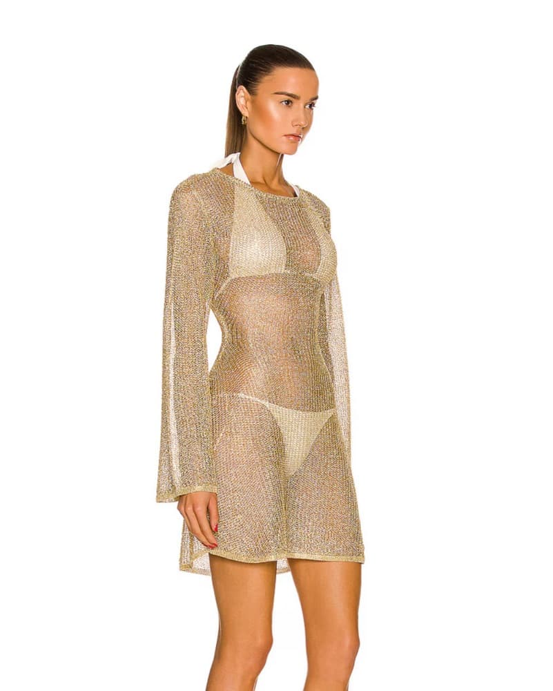 Cult Gaia Gold Hazen Cover Up Dress - Image 4