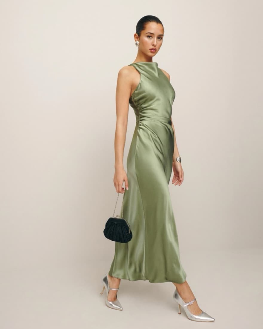 Reformation Cassette Silk Dress - Image 1