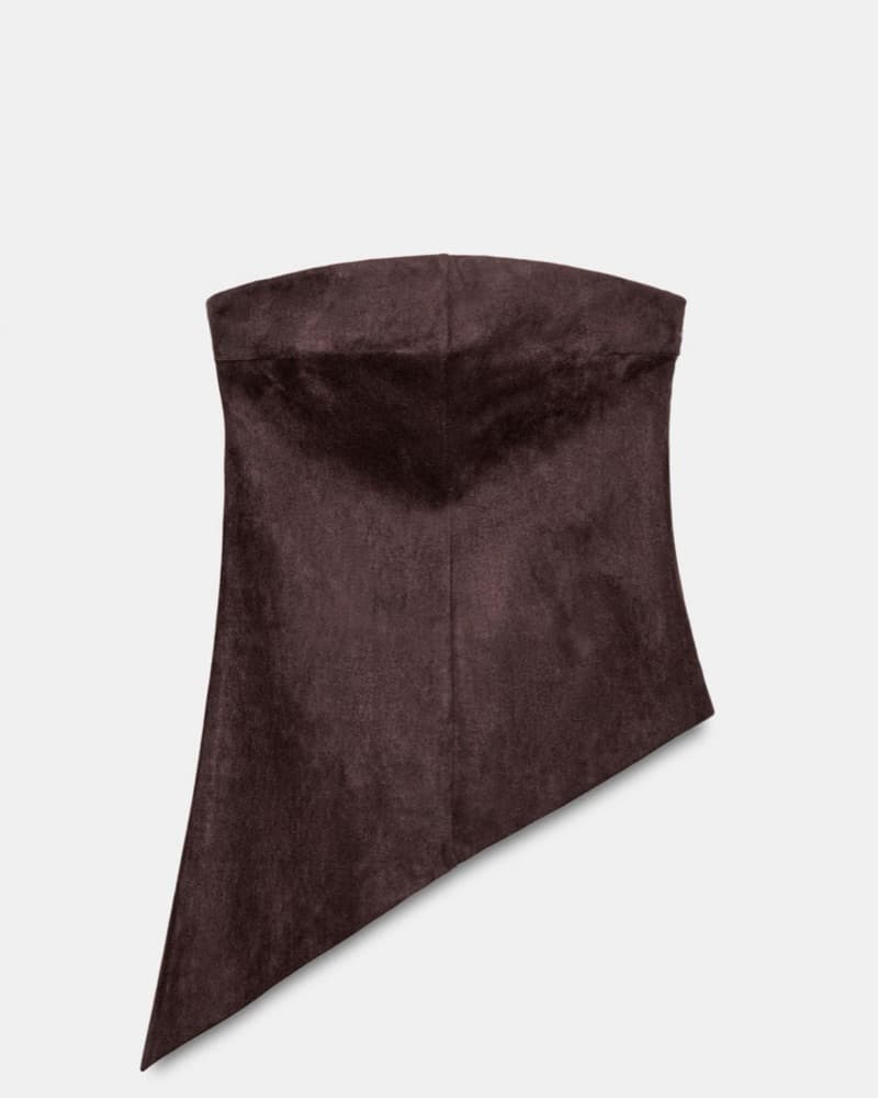 Suede strapless top - Image 2