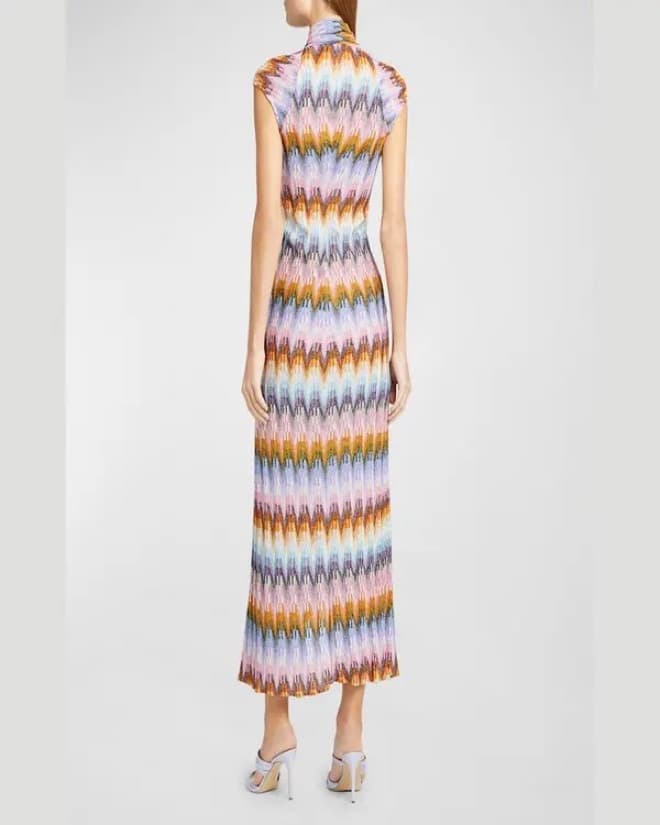Missoni Metallic Knit Long Dress - Image 3