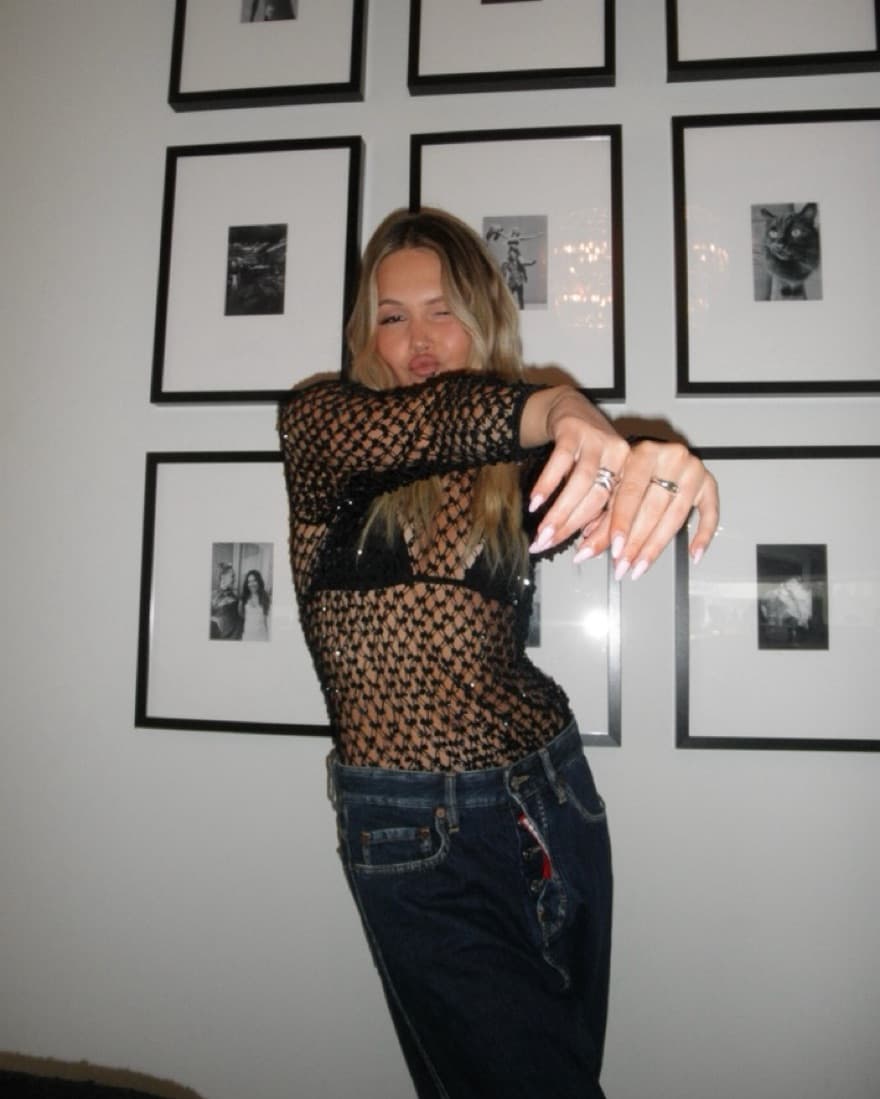 Vintage Sequin Net Top - Image 1