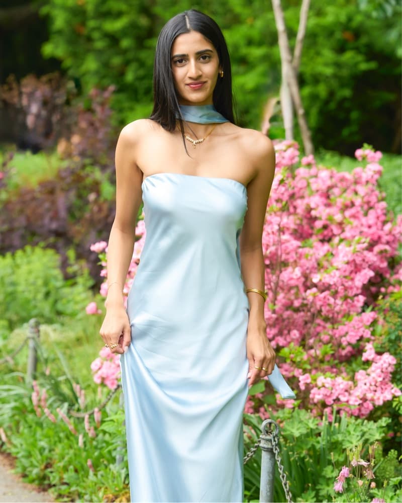 Reformation Oren Silk Dress - Mineral - Image 1