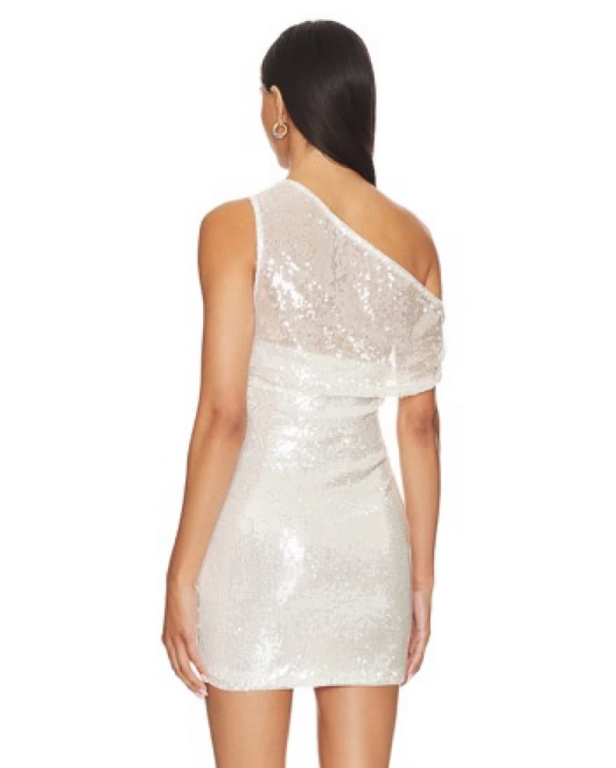 Superdown White Sequin Mini Dress - Image 2