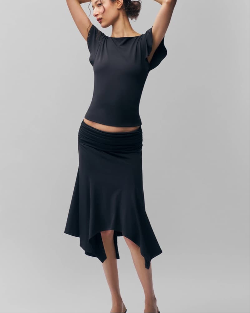 guizio soffiano skirt in black - Image 2