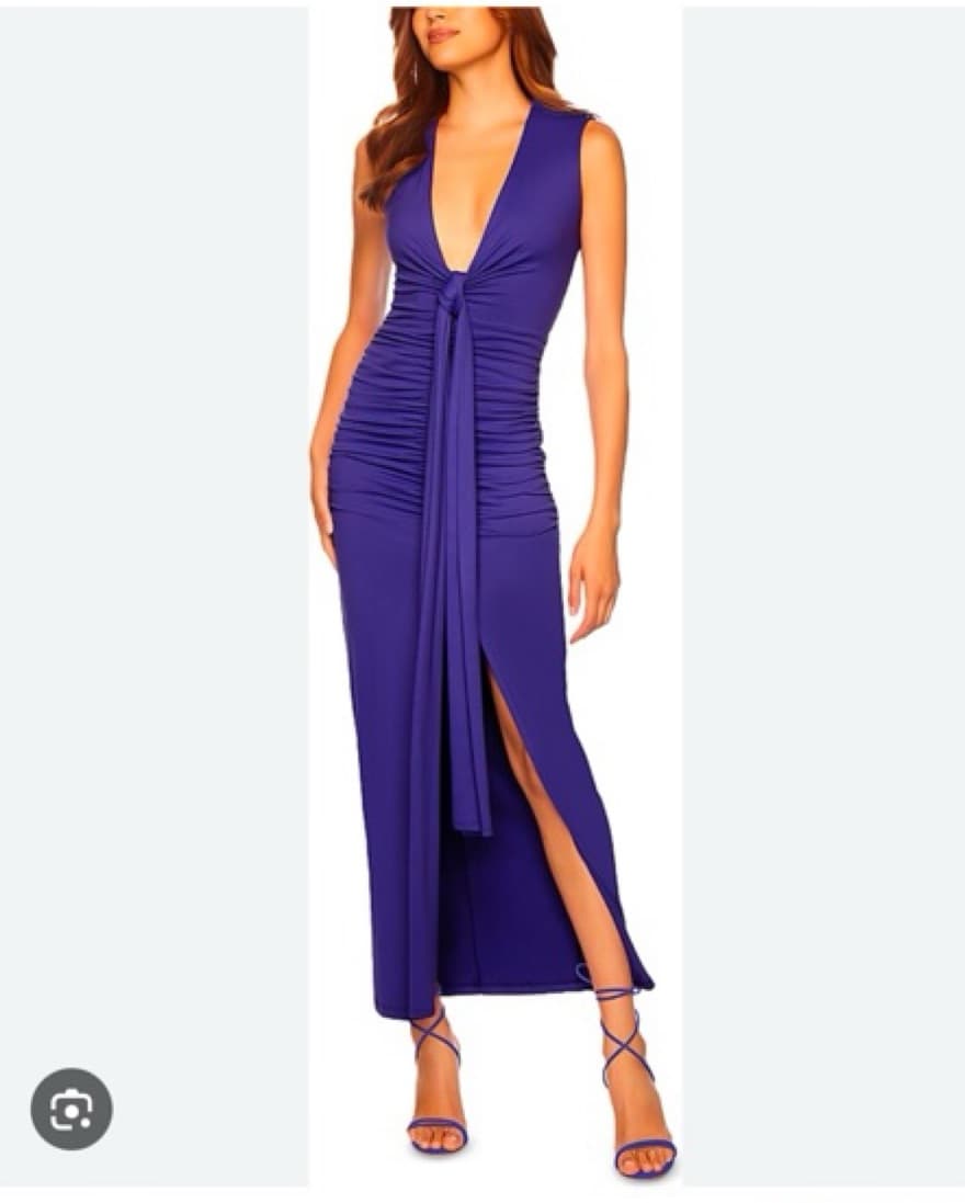 Susana Monaco Shirred Tie Front Dress   - Image 2
