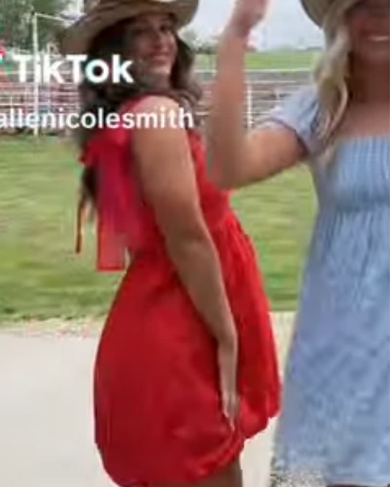 Red Mini Dress With Straps That Tie Bows - Image 5