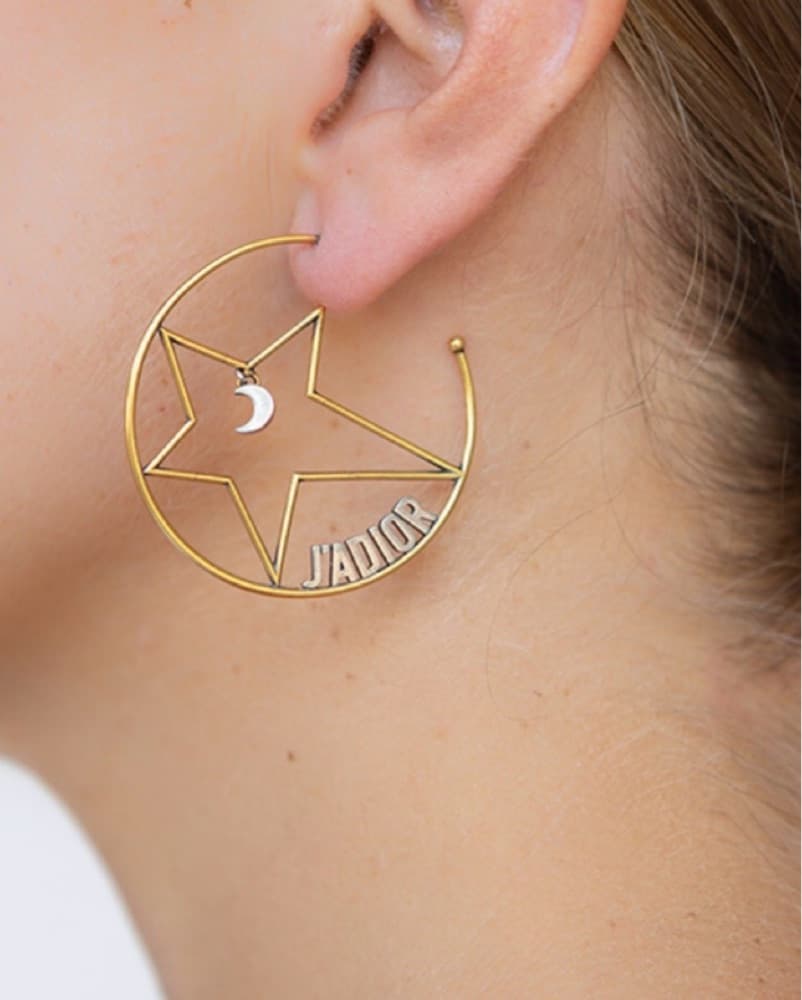J'Adior Moon Star Hoop Earrings - Image 1
