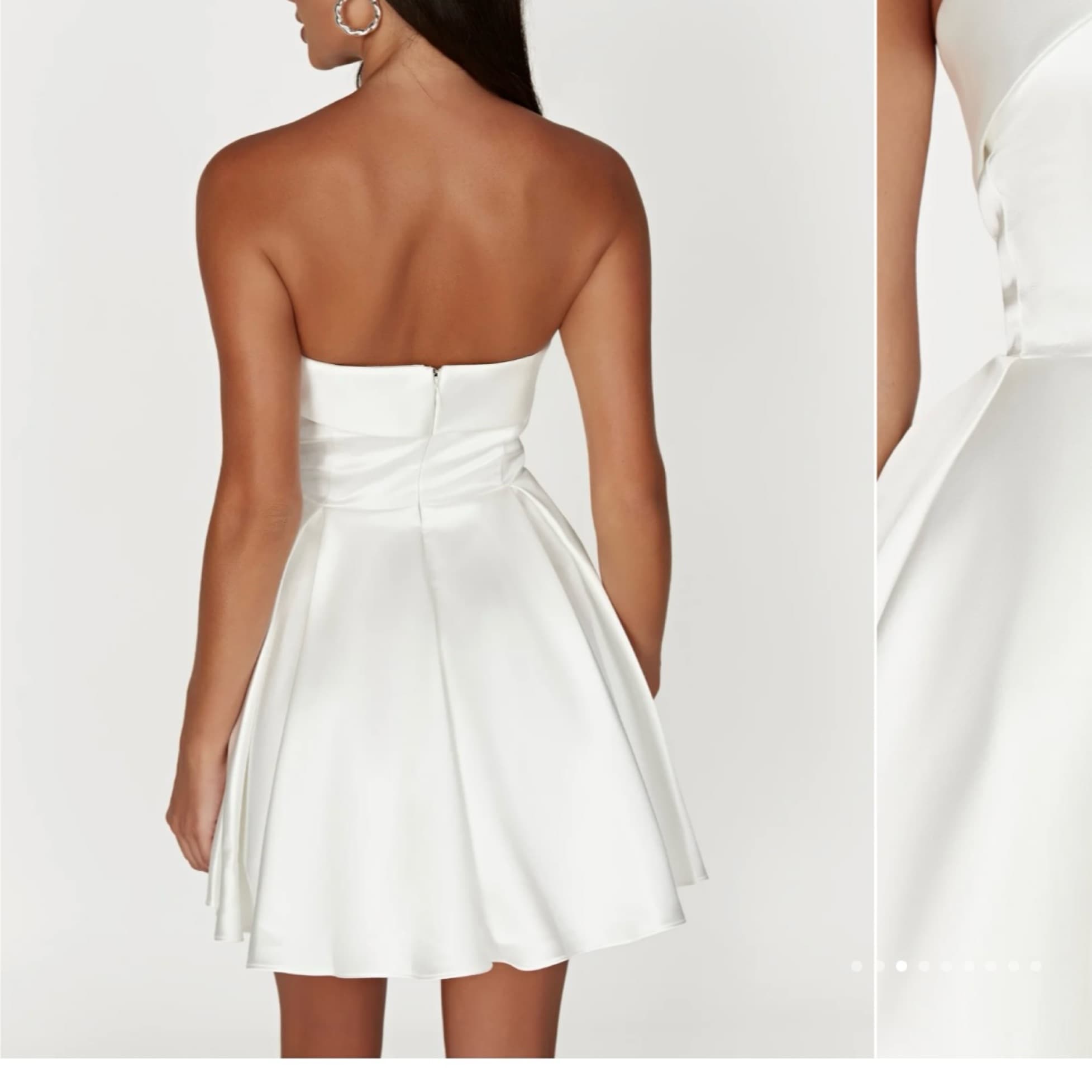 White Meshki Strapless Dress - Image 3