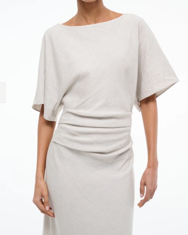 Staud Amelie Linen Midi Dress - Image 4
