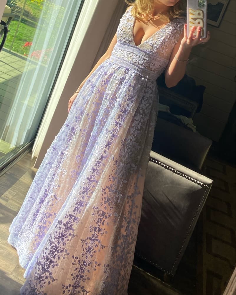 Purple Lace Gown  - Image 2