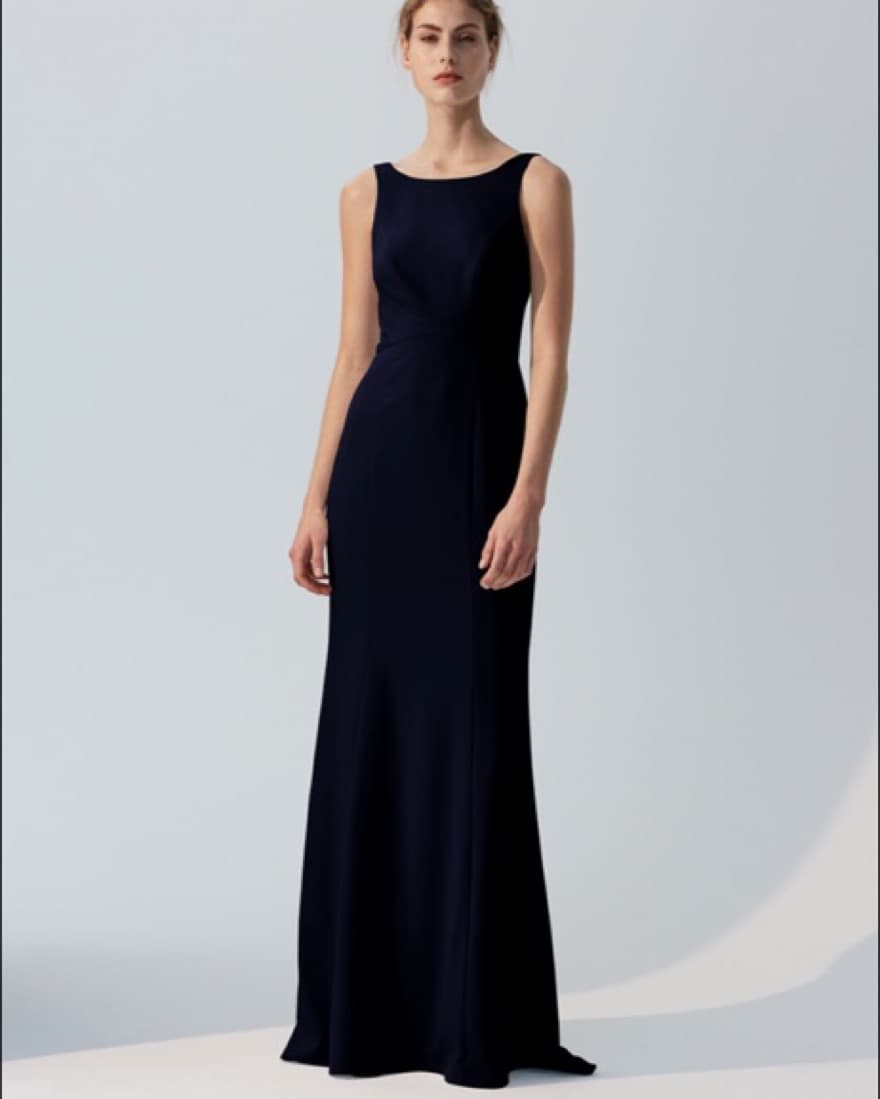 Amsale Joelle Dress In Navy - Image 1
