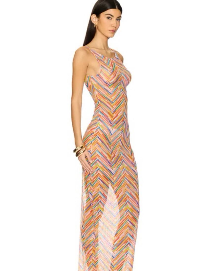Missoni Long Cover Up in Multi Chevron - Image 3