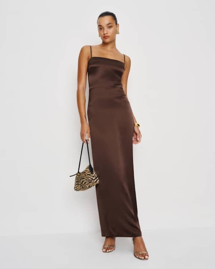 Brown Reformation Frankie Dress - Image 1