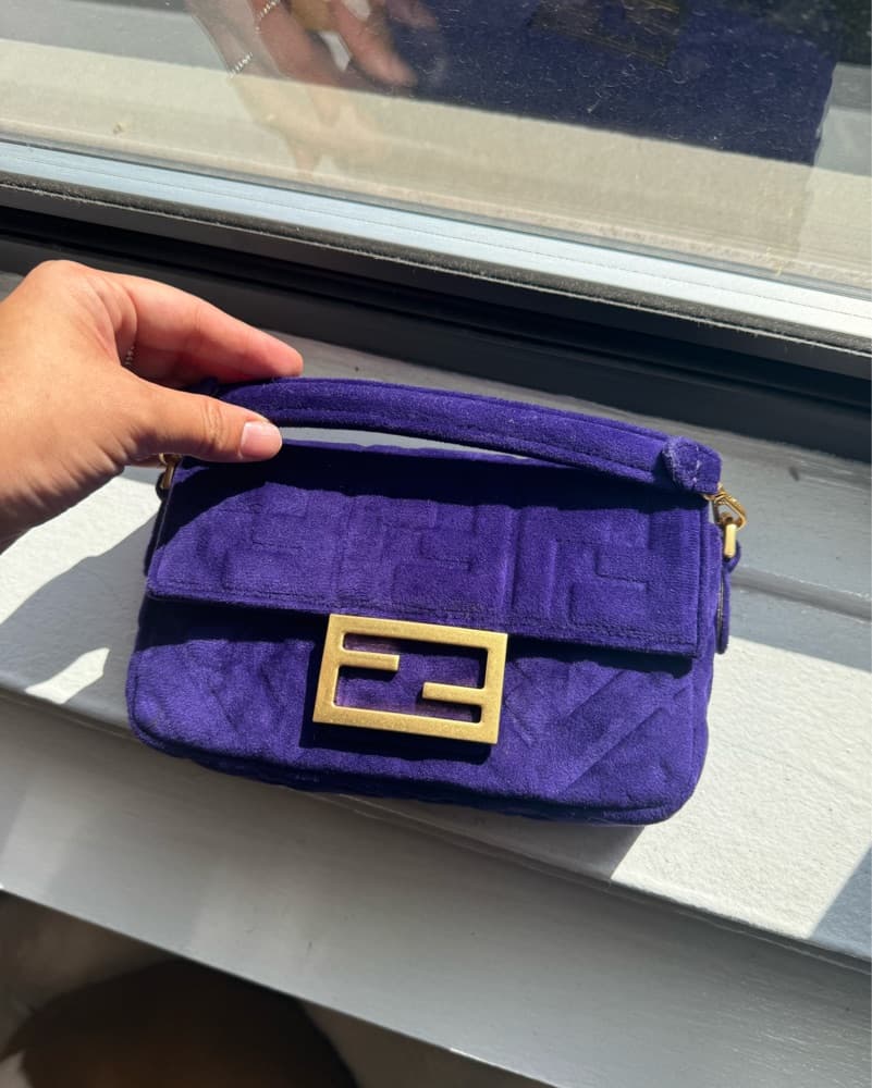 Fendi Mini Baguette Velour  - Image 2