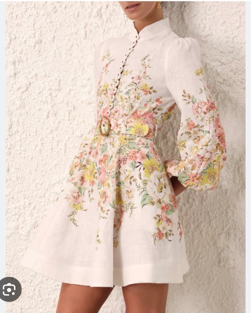 Zimmermann Matchmaker Buttoned Mini Dres - Image 3