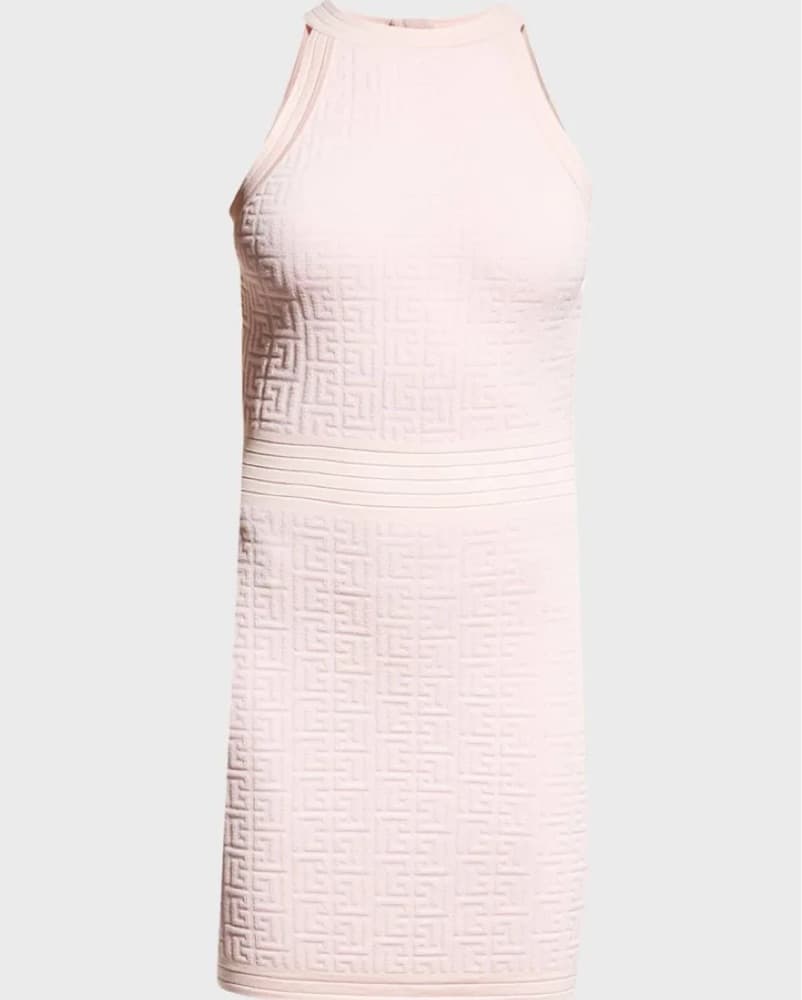 Balmain Monogrammed Knit Dress - Image 3