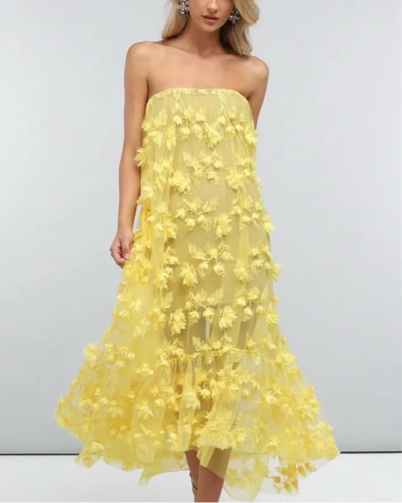 Helsi Yellow Athena Midi Dress  - Image 2