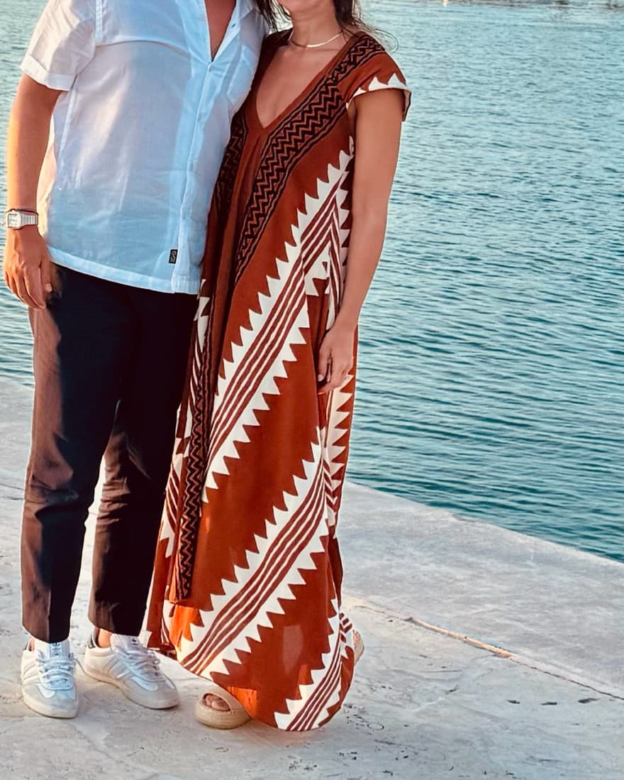 Pattern Maxi Dress - Image 1