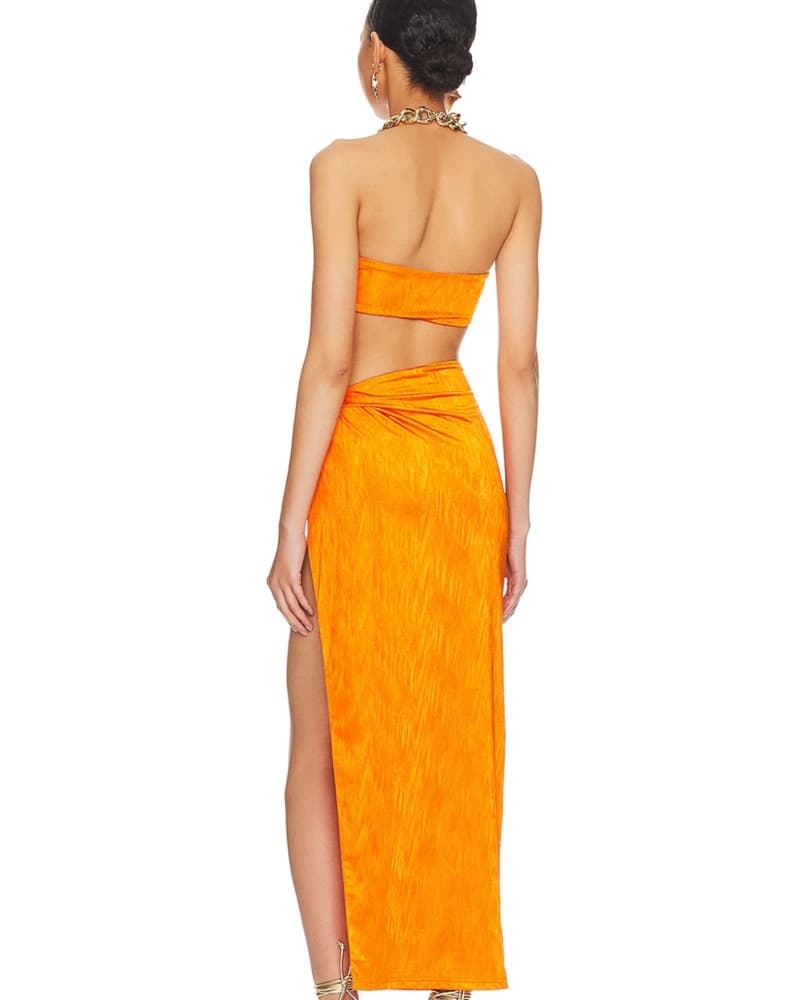 Orange Maxi Skirt Set - Image 2