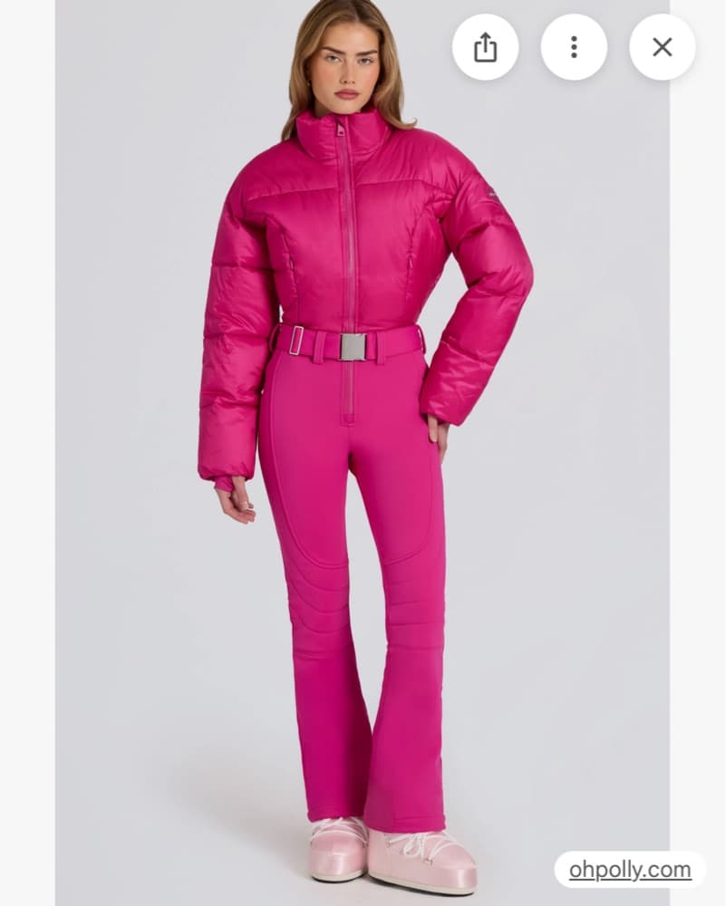 waterproof pink/magenta ski snow onesie  - Image 1