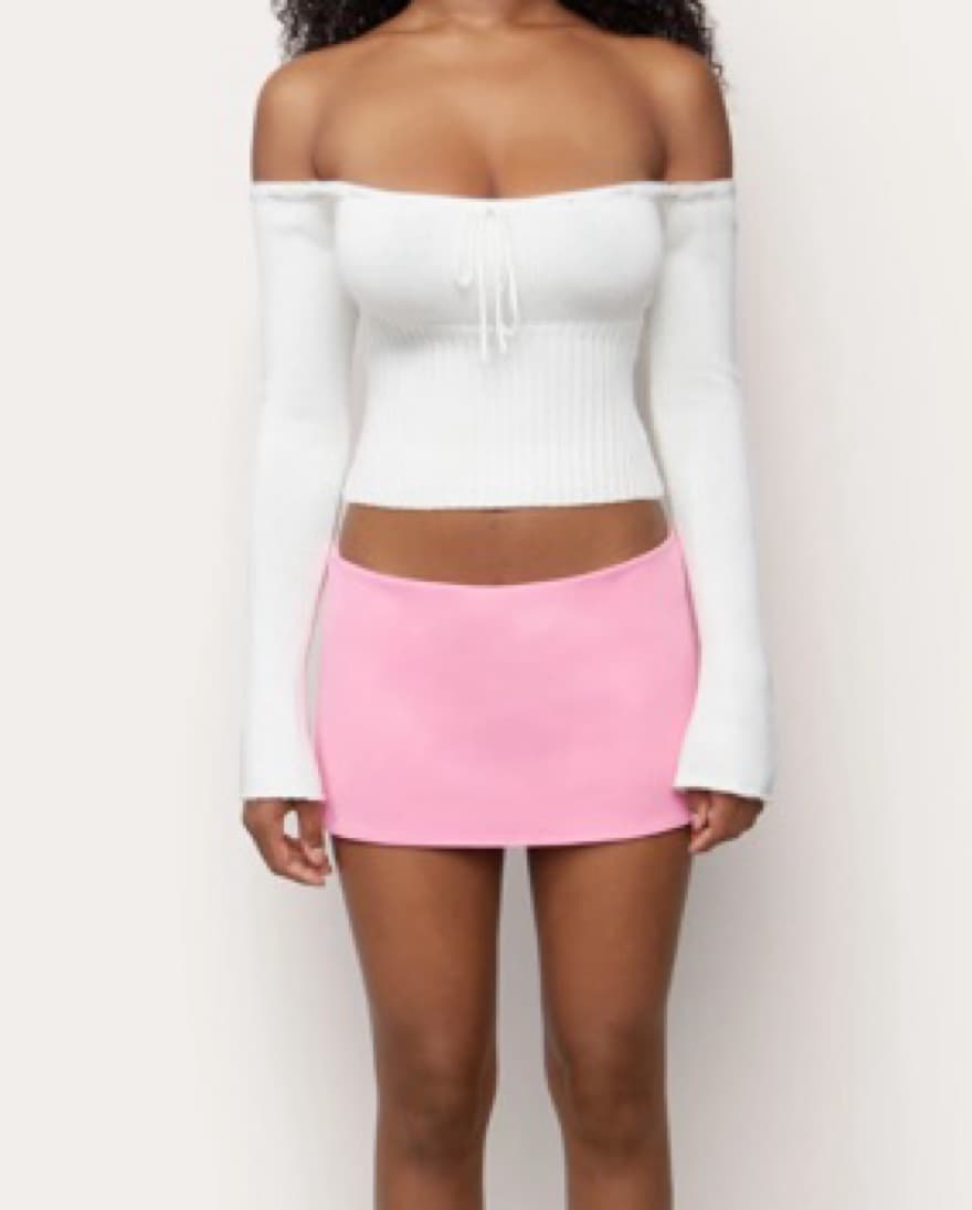 Guizio Stretch Low Rise Mini Skirt - Image 2
