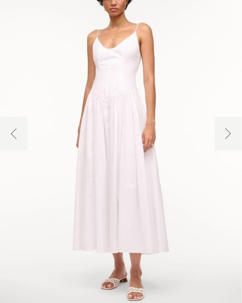 Staud Dena Dress White - Image 1