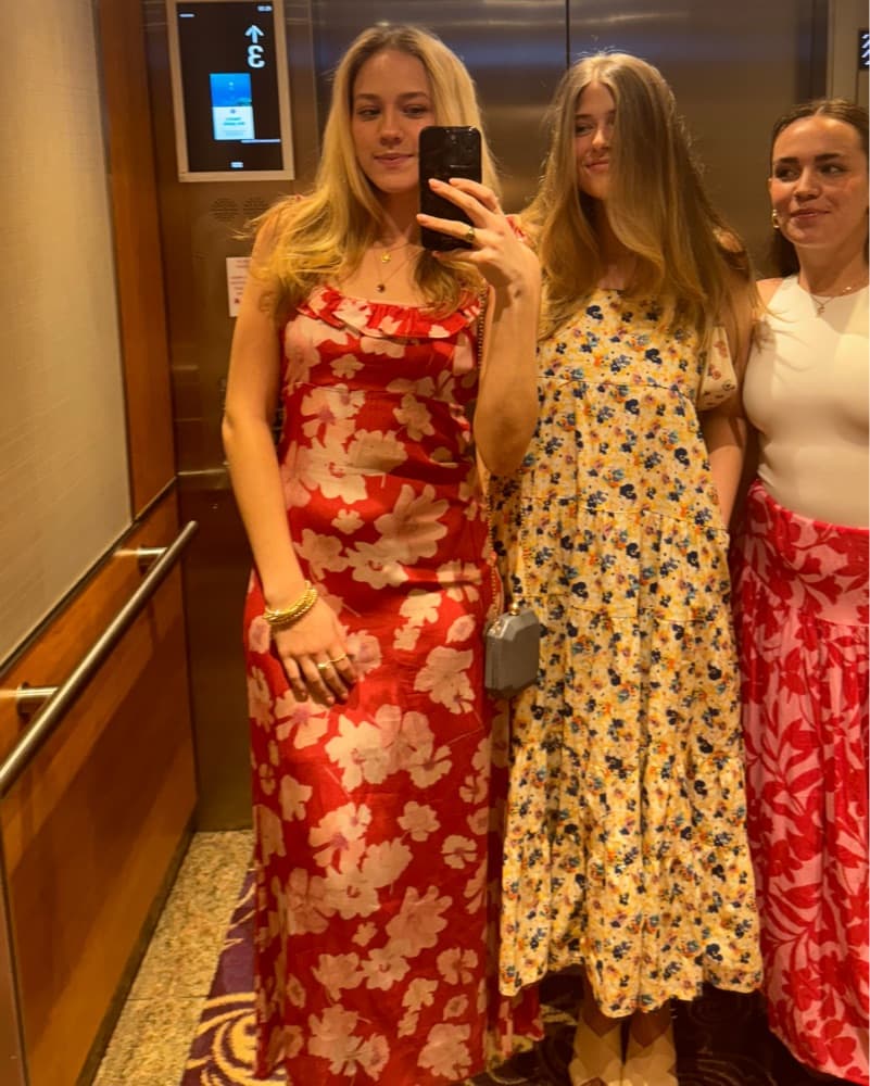 Anthropolgie Red/Pink Floral Maxi Dress - Image 5
