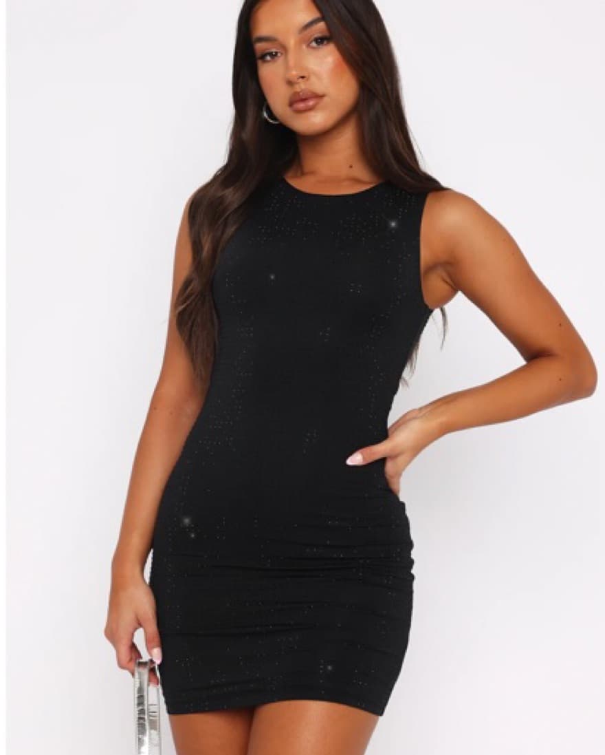 Bling Bling Mini Embellished Dress Black - Image 3