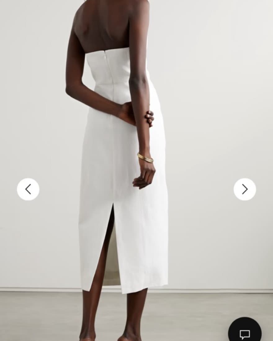 White Strapless Midi - Isla Dress - Image 3