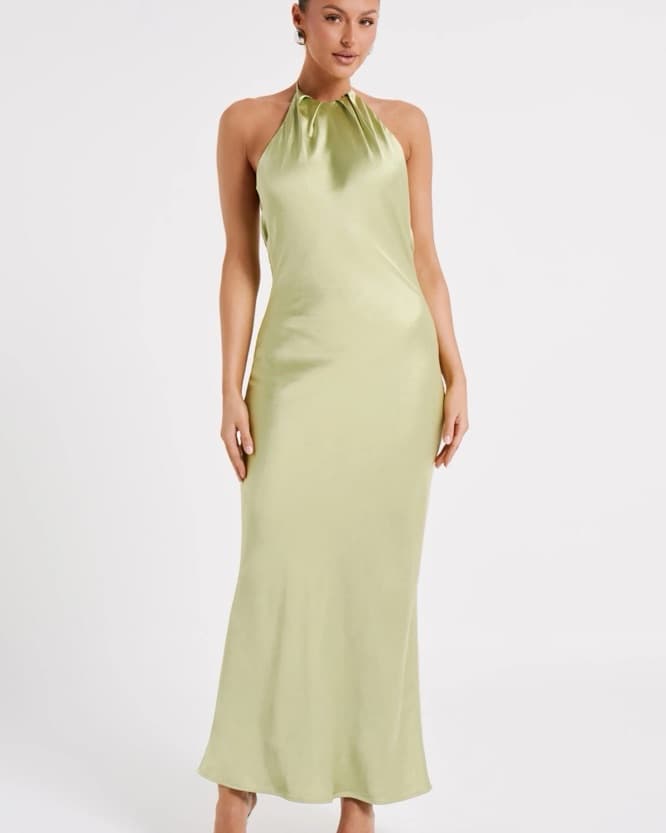 Meshki Sammy - Satin Halter Maxi Dress - - Image 1