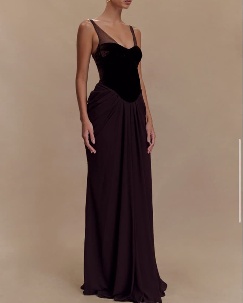 Meshki Roxanne Velvet Corset Dress - Image 4