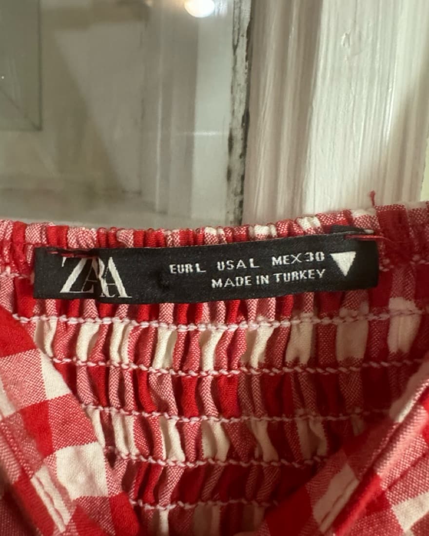 Zara Checkered Gimgham Mini Dress  - Image 4
